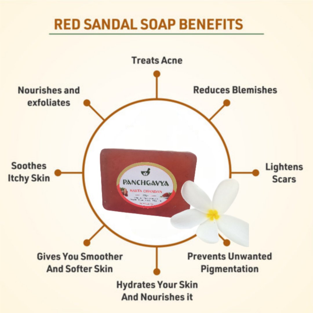 Hand Made Rakta Chandan & Rose Petals Bathing Soap with Fresh Roses | 100gm - Image 3